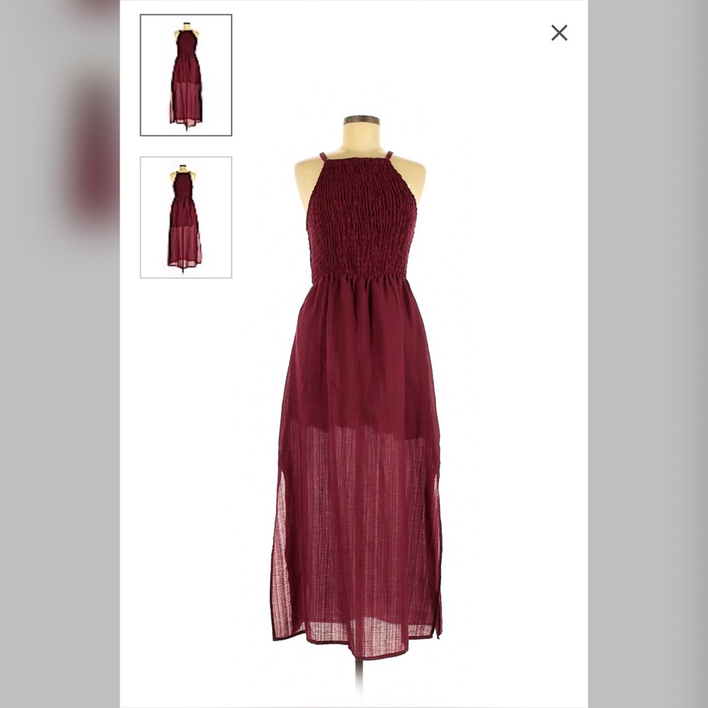 Burgundy maxi dress